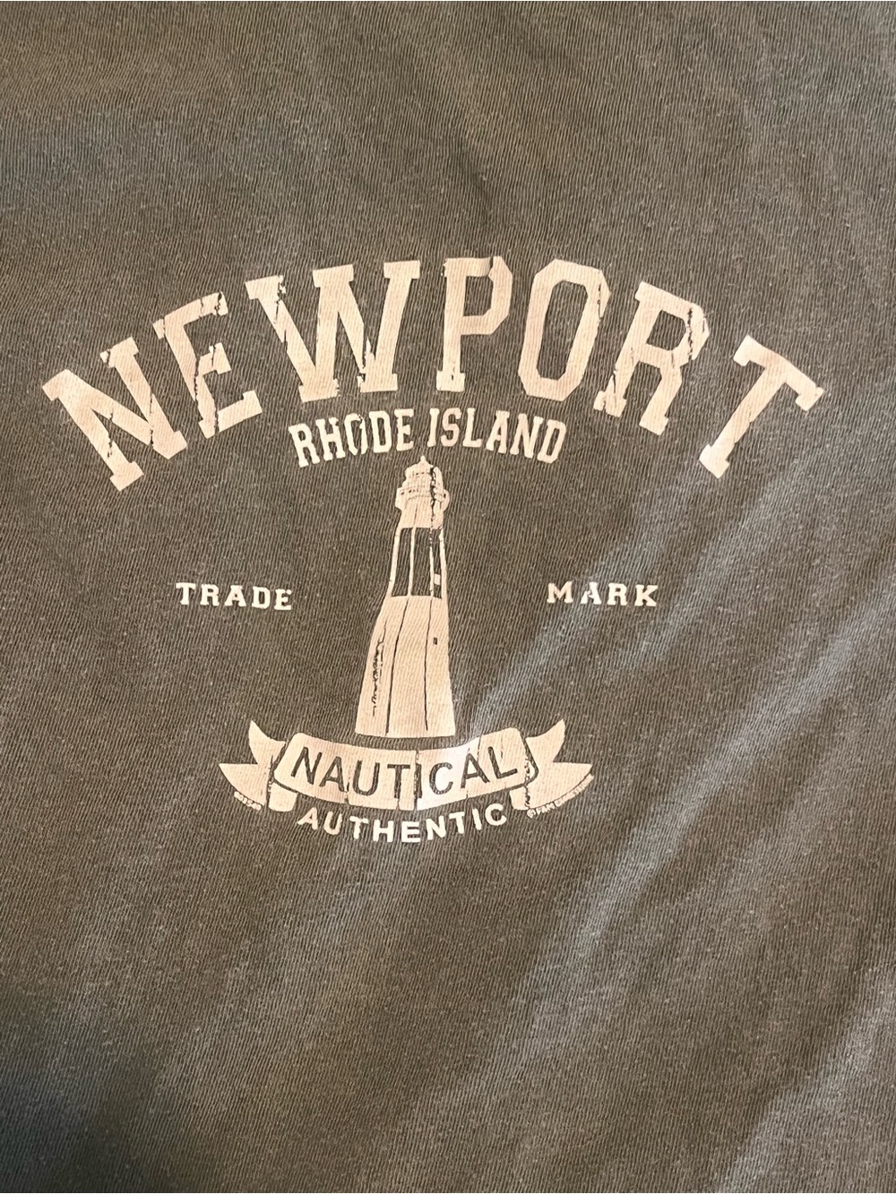 Newport Olive Green Nautical Graphic Short Sleeve Tee - Picture 2 of 4
